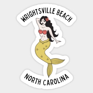 Wrightsville Beach North Carolina Mermaid Sticker